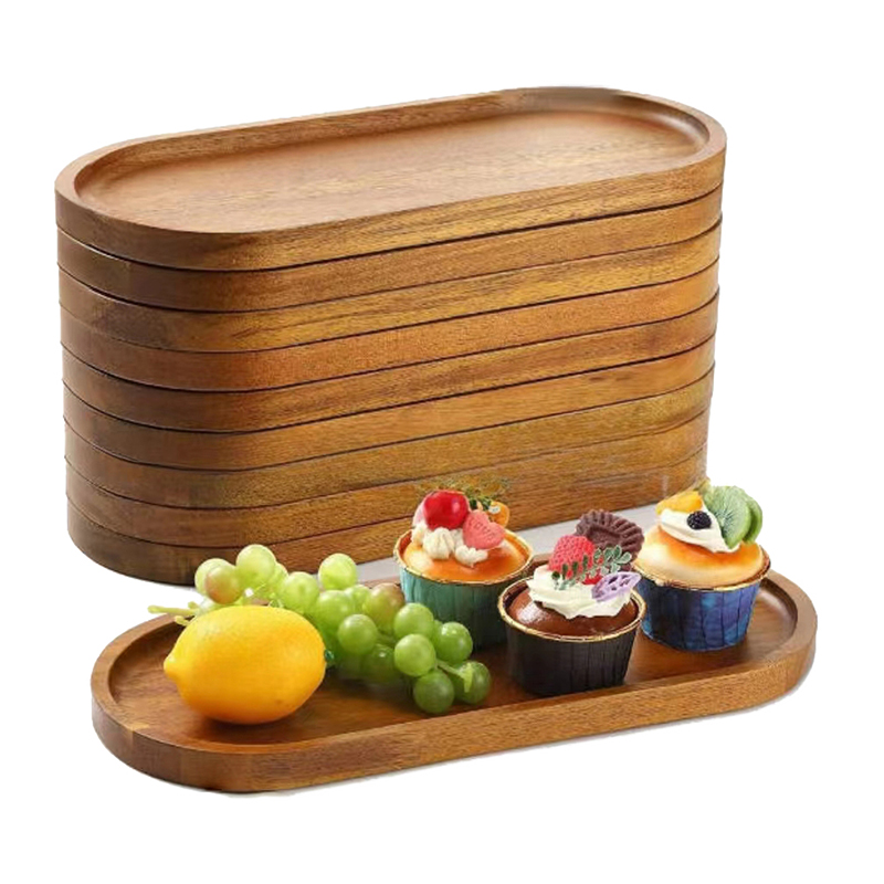 Japanese Snacks - Tableware Solid Wood Dessert Plate Japanese-style