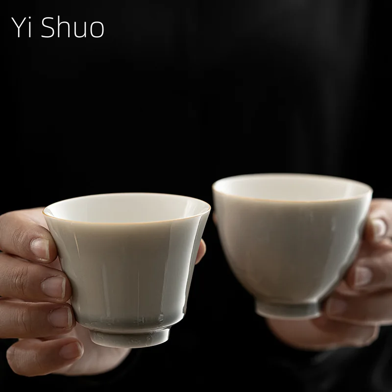 Ice Gray Glaze Cup Japanese St - Japanese Pottery review and price