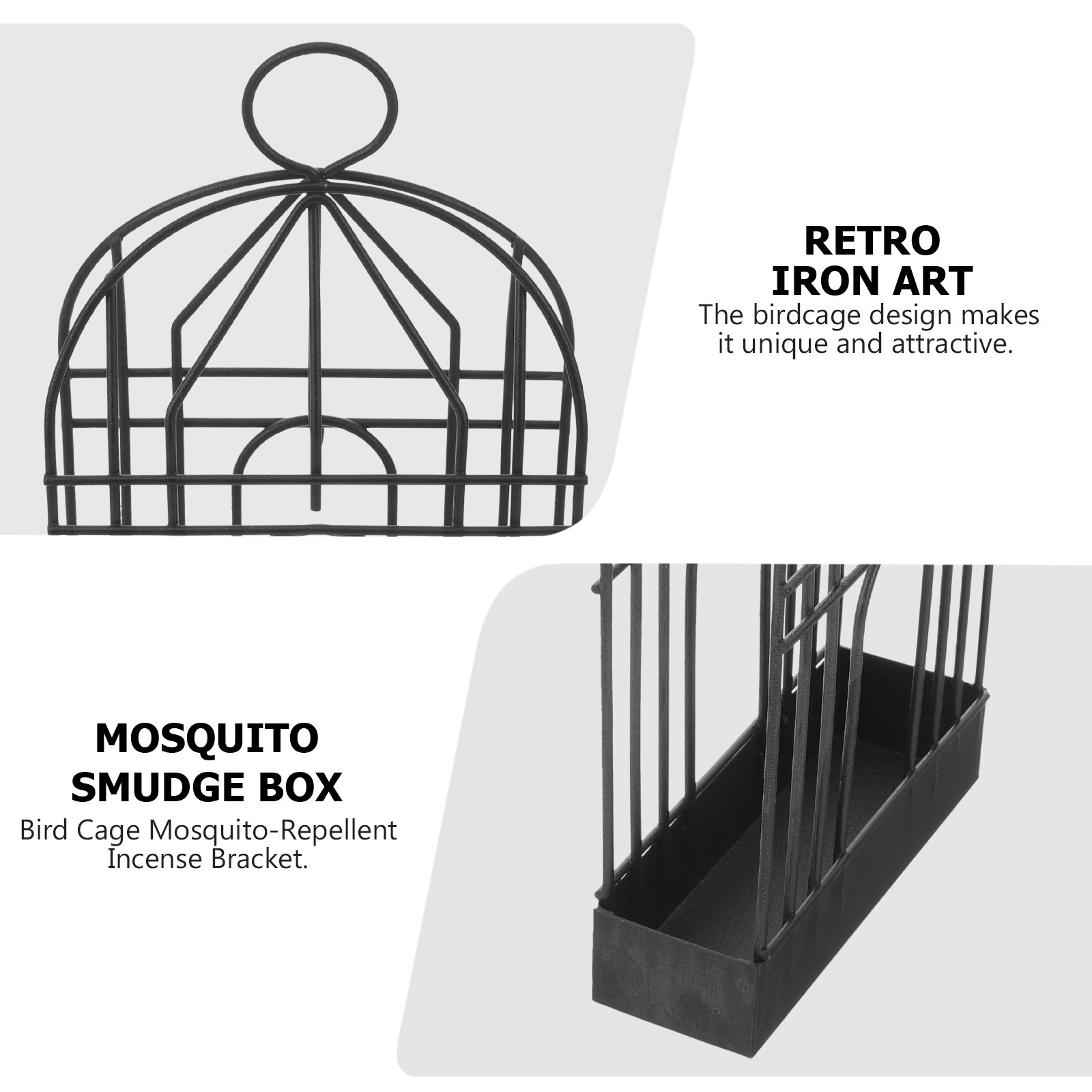 Black Retro Iron Birdcage Brac - Incense Holder review and price