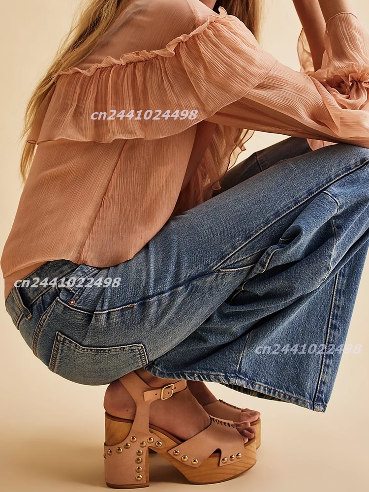 Women Chunky Block Wooden Heel - Geta Wooden Sandal review and price