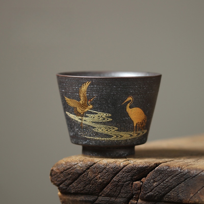 100ML Japanese Crane Tea Cup H - Japanese Pottery review and price