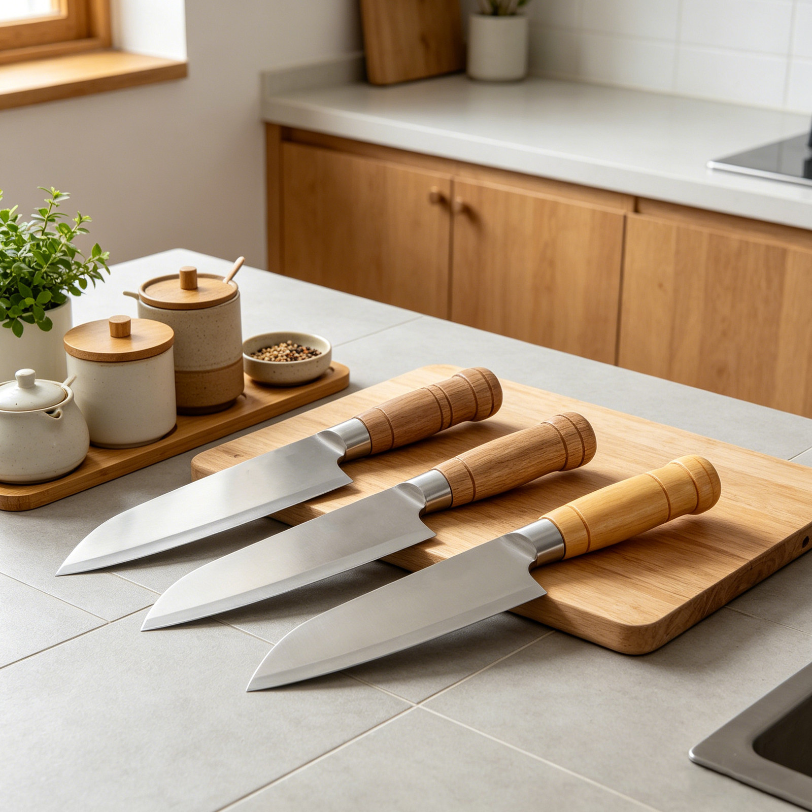 3pcs Wooden Knife Handle Grips - Japanese Knife review and price